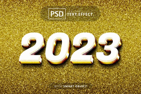 Download 2023 Luxury Glitter Gold 3d Text Effect - Premium Resources